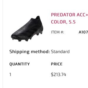 Adidas Predator ACC+ Men's Black Soccer Cleats